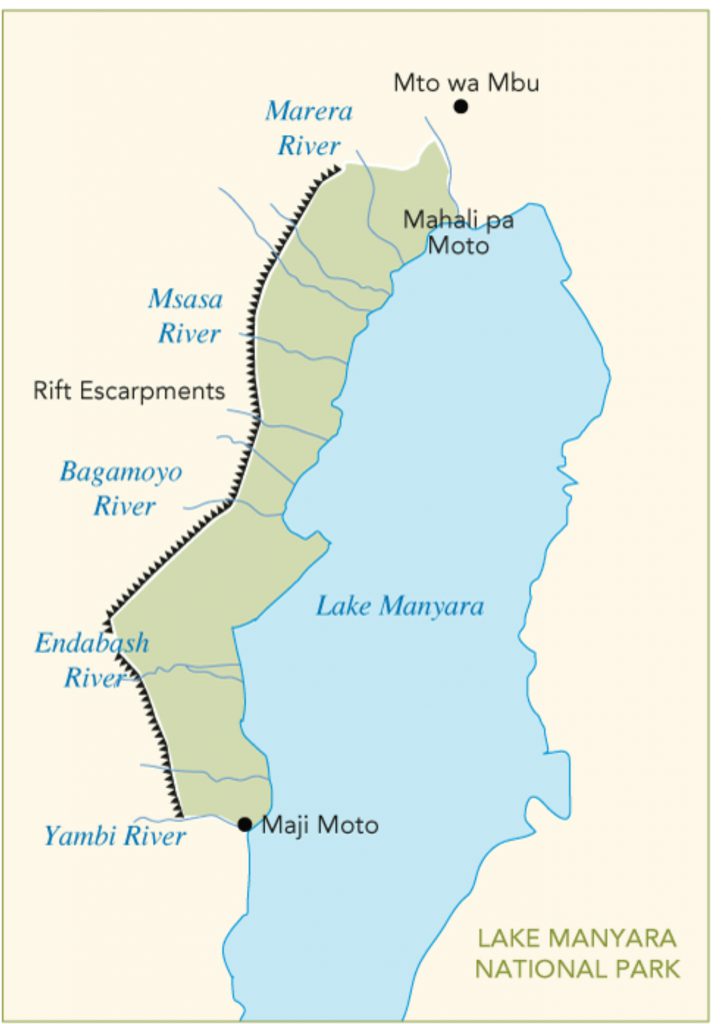 mappa lago Manyara